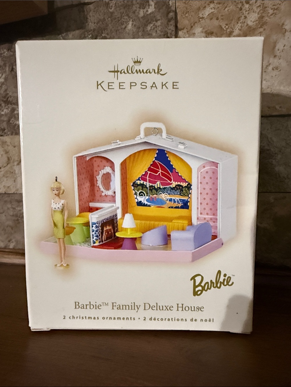 Hallmark Barbie Deluxe House Ornament - Pink, Yellow, Purple, Blue